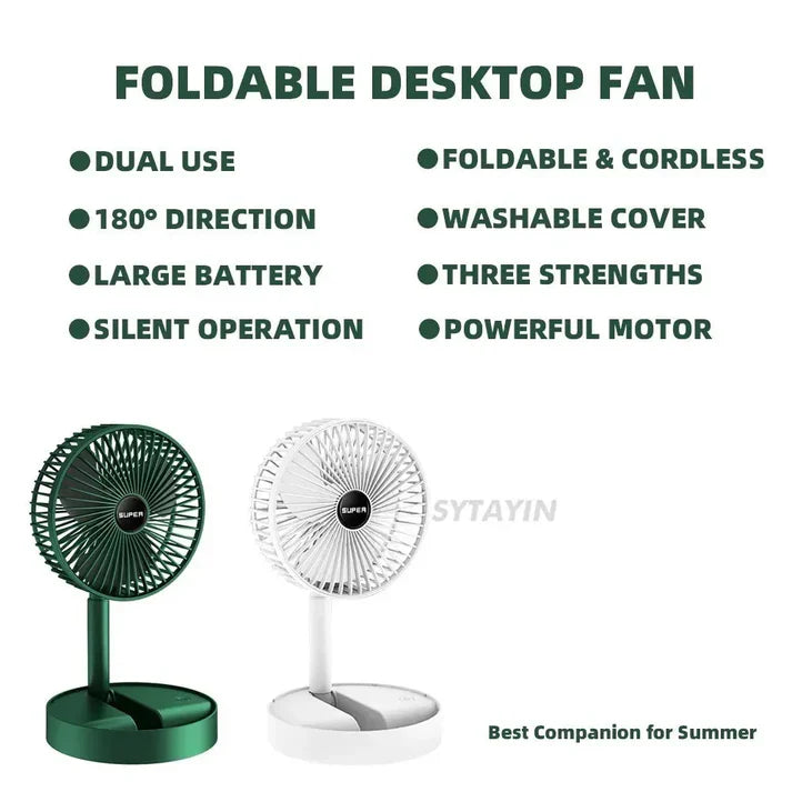 Rechargeable Folding Fan