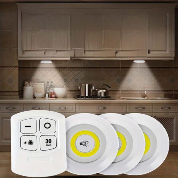 Set of 3 Remote-Control LED Kitchen Lights