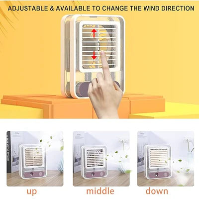 MINI USB FAN WITH LED LIGHT