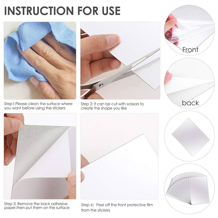 Self-Adhesive Rectangle Mirror