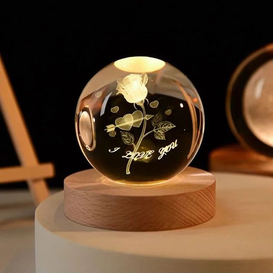 Crystal Night Lamp (Different Designs)