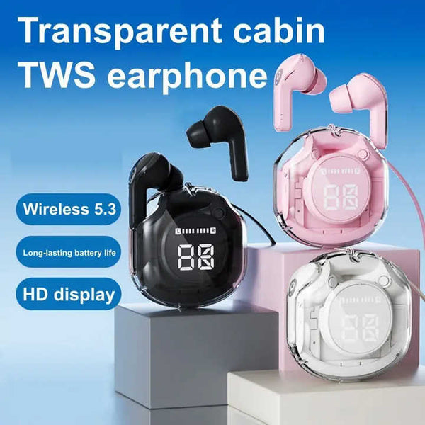 Air38 Earbuds Wireless Crystal Transparent Bluetooth