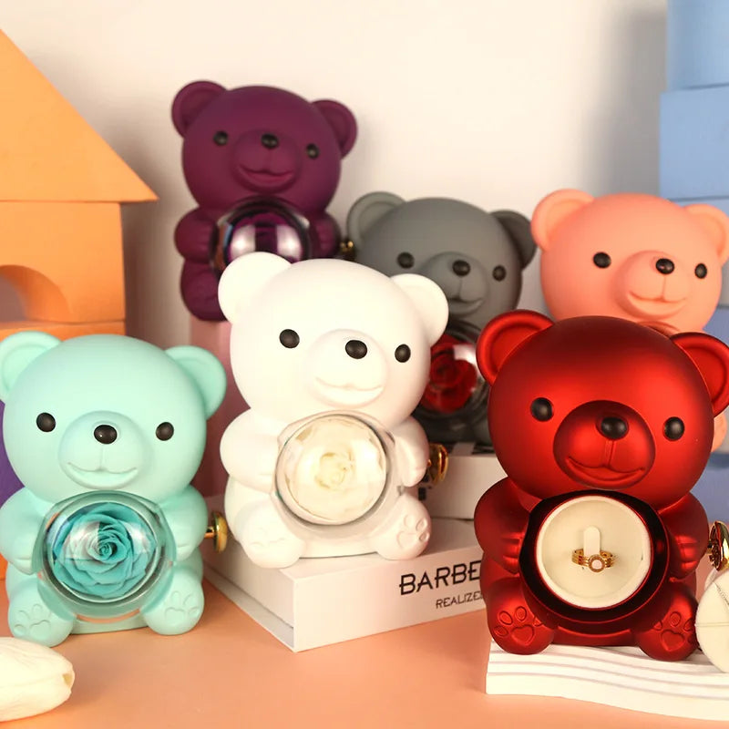 Teddy Bear Gift Box with Rose
