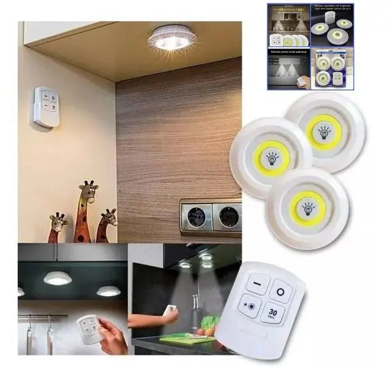 Set of 3 Remote-Control LED Kitchen Lights