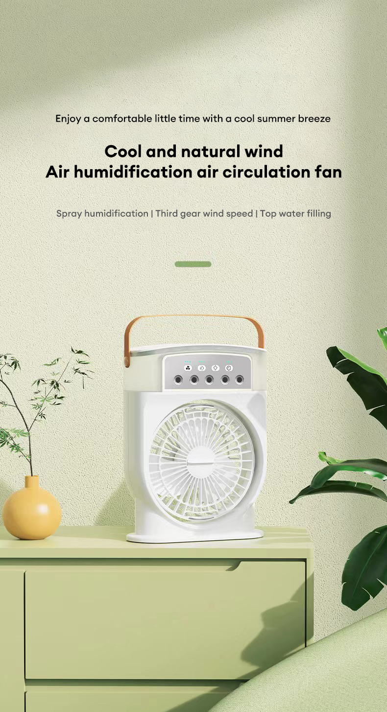 Portable Air Conditioner Fan, Mini Evaporative Air Cooler with 7 Colors LED Light