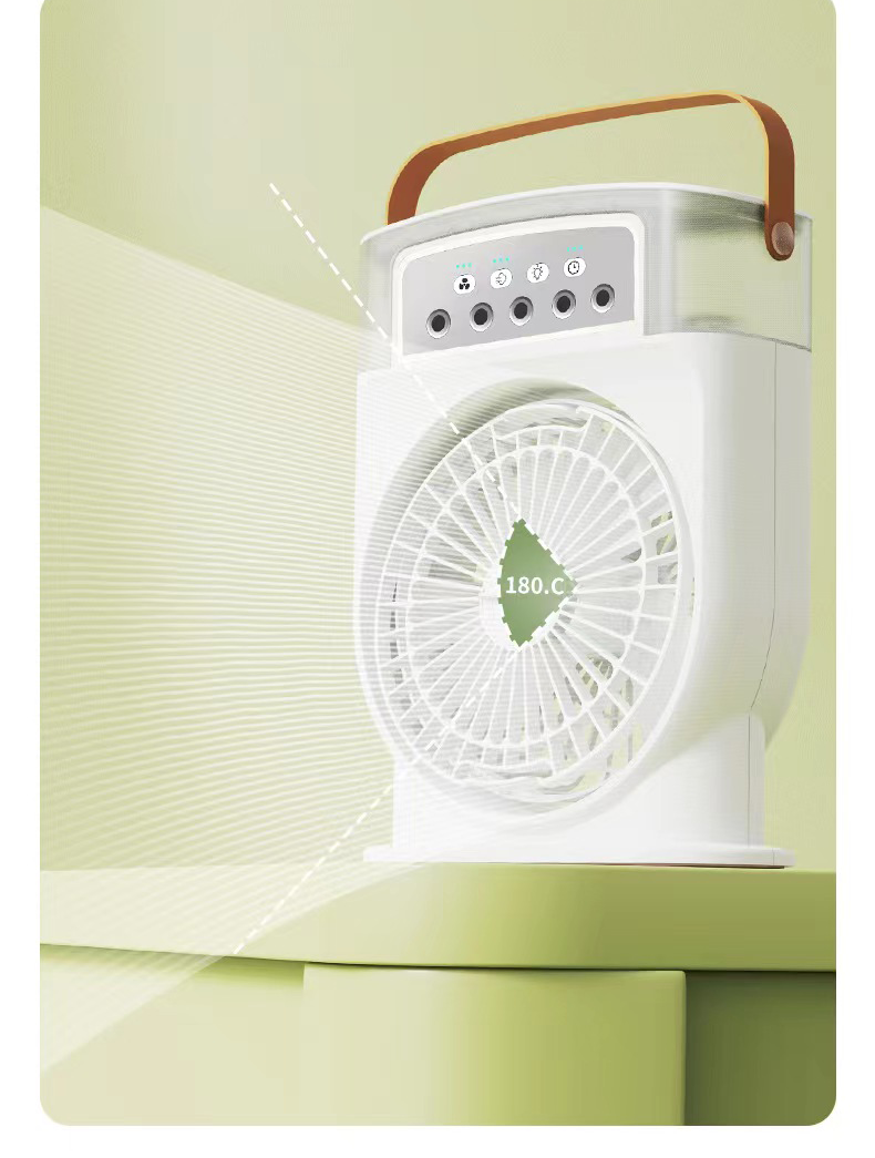 Portable Air Conditioner Fan, Mini Evaporative Air Cooler with 7 Colors LED Light