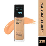 Maybelline New York Fit Me Matte+Poreless Liquid Foundation With Clay Normal to Oily SPF 22 230 Natural Buff 30ml