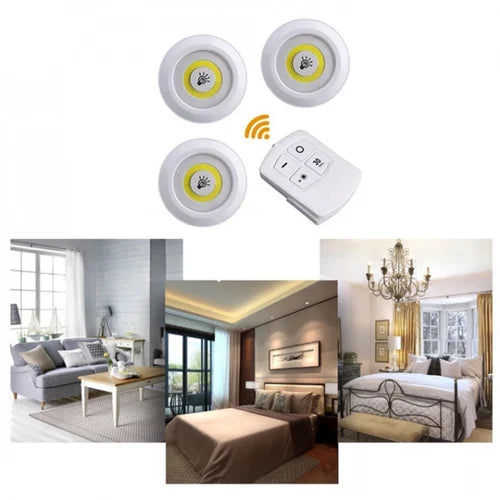 Set of 3 Remote-Control LED Kitchen Lights