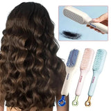 Self Cleaning Hair Brush For Women Easy to Clean-Massage Retractable Bristle Hairbrush for Effortless Hair Removal & Cleaning