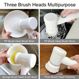 Multi-Functional Electric Cleaning Brush for Kitchen & Bathroom - Wireless Handheld Power Scrubber