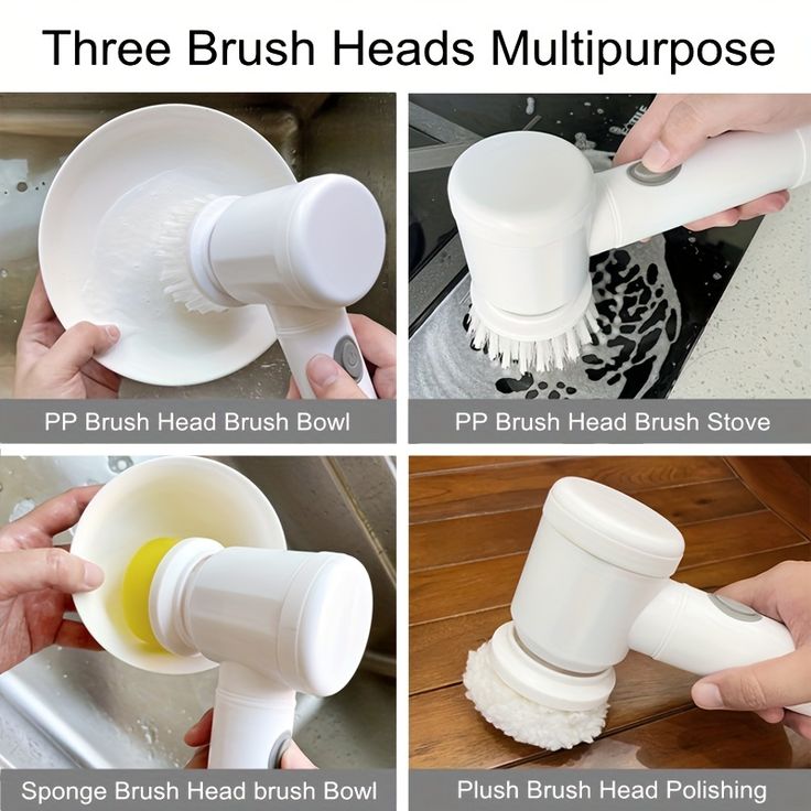 Multi-Functional Electric Cleaning Brush for Kitchen & Bathroom - Wireless Handheld Power Scrubber