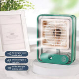 RECHARGEABLE MINI USB FAN WITH MIST WATER SPRAY AND LED NIGHT LIGHT